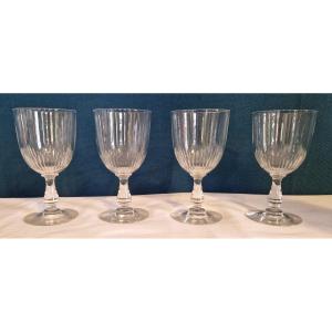 4 Crystal Glasses 