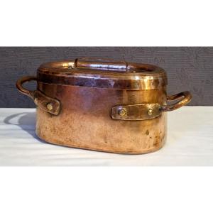 18th Century Hammered Copper Daubière