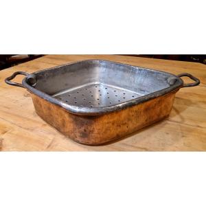 18th Century Copper Turbot Pot