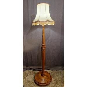 20th Century Cherry Wood Floor Lamp