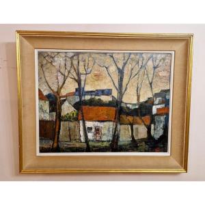 Peaceful Village By François Cormont 20th Century