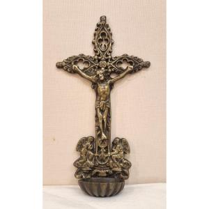 Bronze Holy Water Font From The Late 19th Century