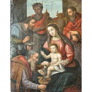 Adoration Of The Magi On Copper, 17th Century