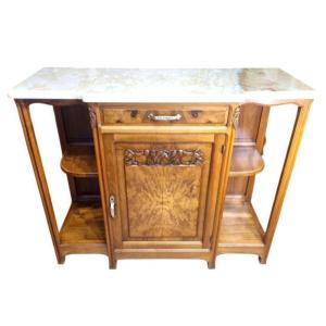 Late Art Nouveau Period Buffet, Nancy School, In Walnut, By Gauthier Poinsignon (unsigned)