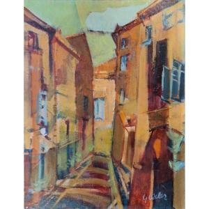 Alley In Hyères - Gérard Leclerc (1920-1999) 