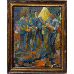 Trumpeters By Marty XXth Century