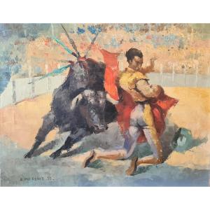 Alipio Pérez - Portrait Of Toréador - Oil On Canvas