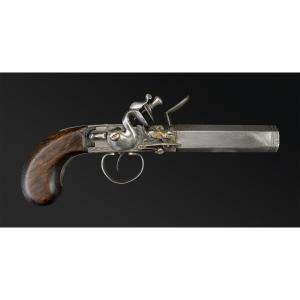 Unique Piece - Large Caliber Flintlock Pistol Signed Mc Knight, Dublin