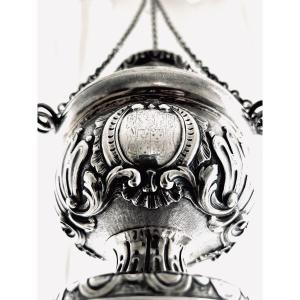 Silver Incense Burner With Le Cocq Coat Of Arms, 1743