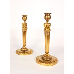 Pair Of Consulat Period Flambeaux