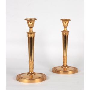 Pair Of Consulat-period Torches, Paris Circa 1795