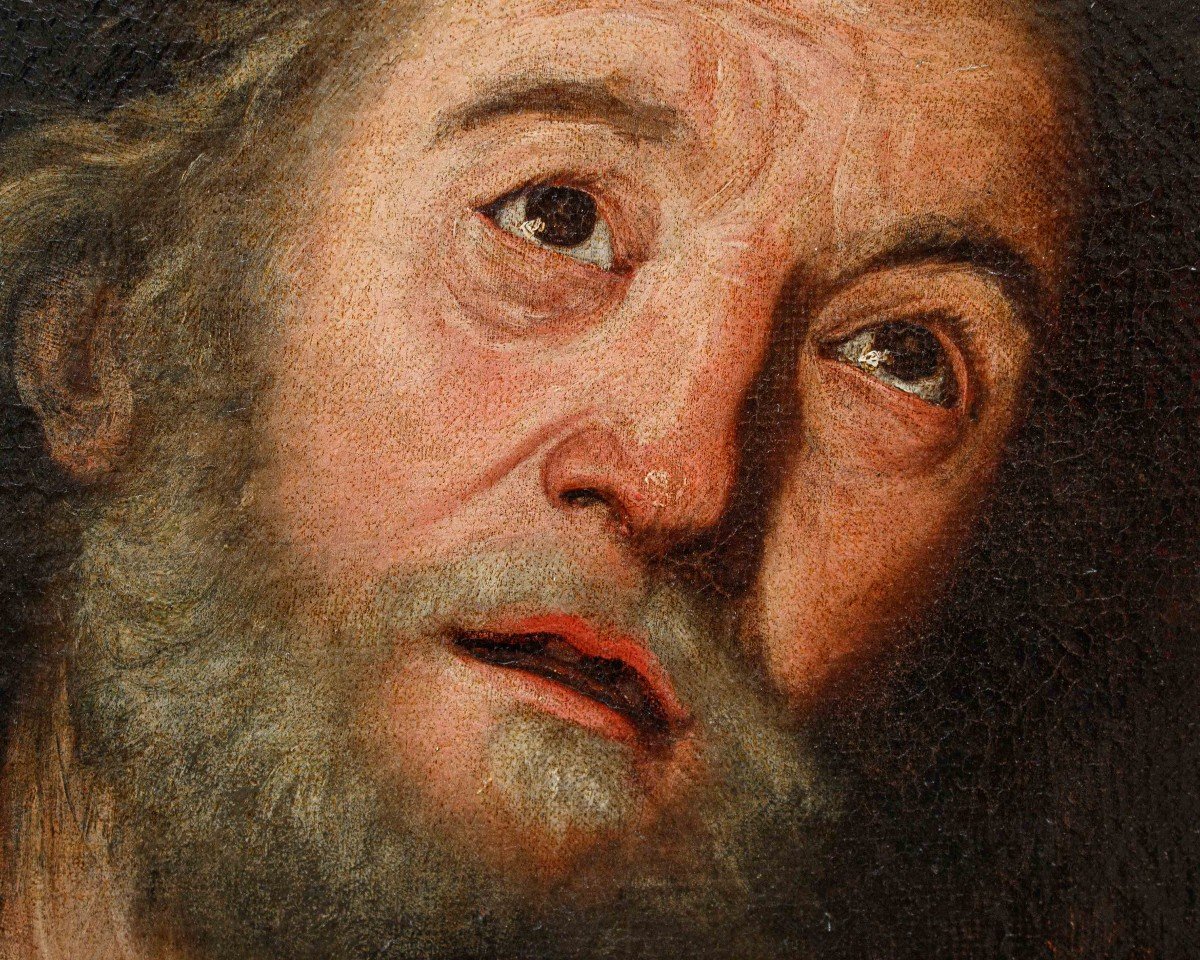 Francesco Fracanzano (1612 - 1656), Volto di Santo-photo-3