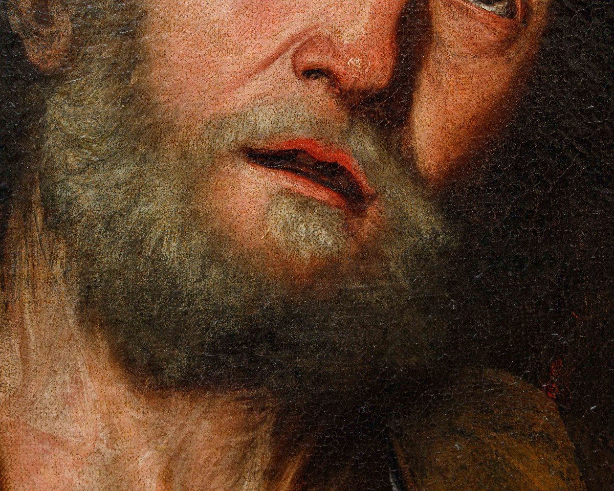 Francesco Fracanzano (1612 - 1656), Volto di Santo-photo-1