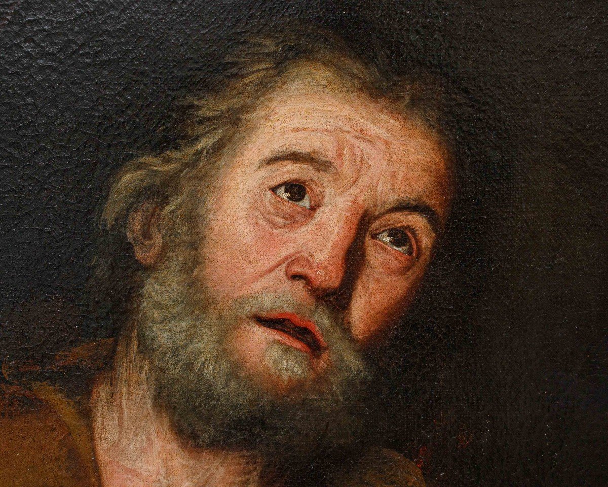 Francesco Fracanzano (1612 - 1656), Volto di Santo-photo-4