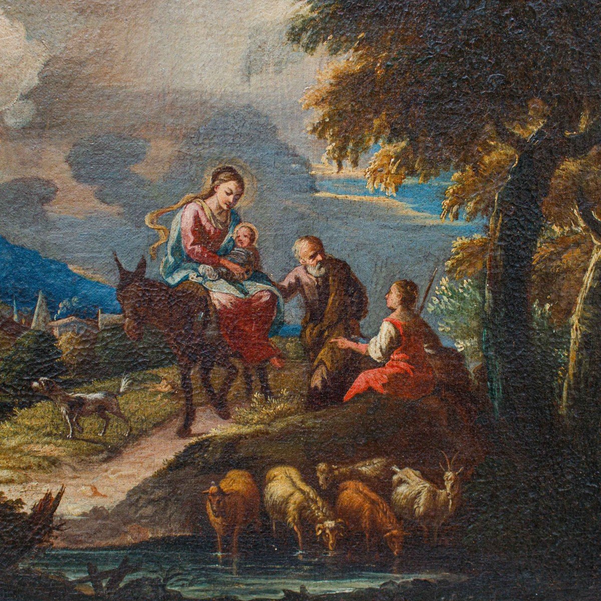 Giuseppe Roncelli (1663 -  1729), Riposo durante la fuga in Egitto-photo-3