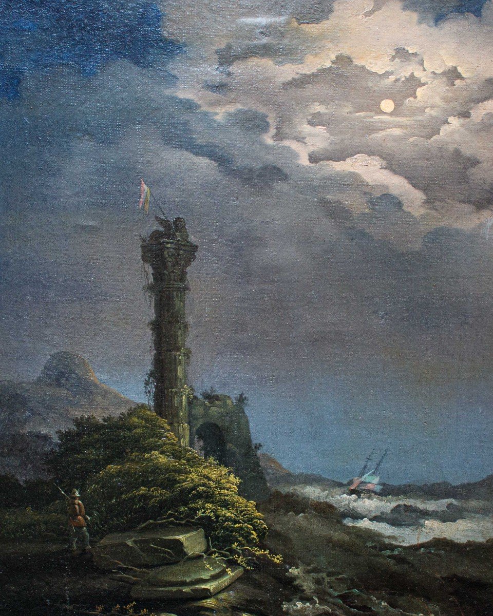 XIX secolo, Paesaggio al chiaro di luna-photo-7