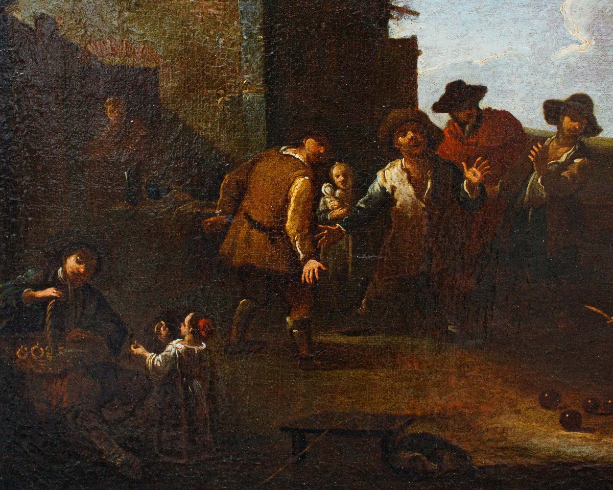 Domenico Olivero ( 1679 – 1755),  Giocatori di  bocce-photo-6