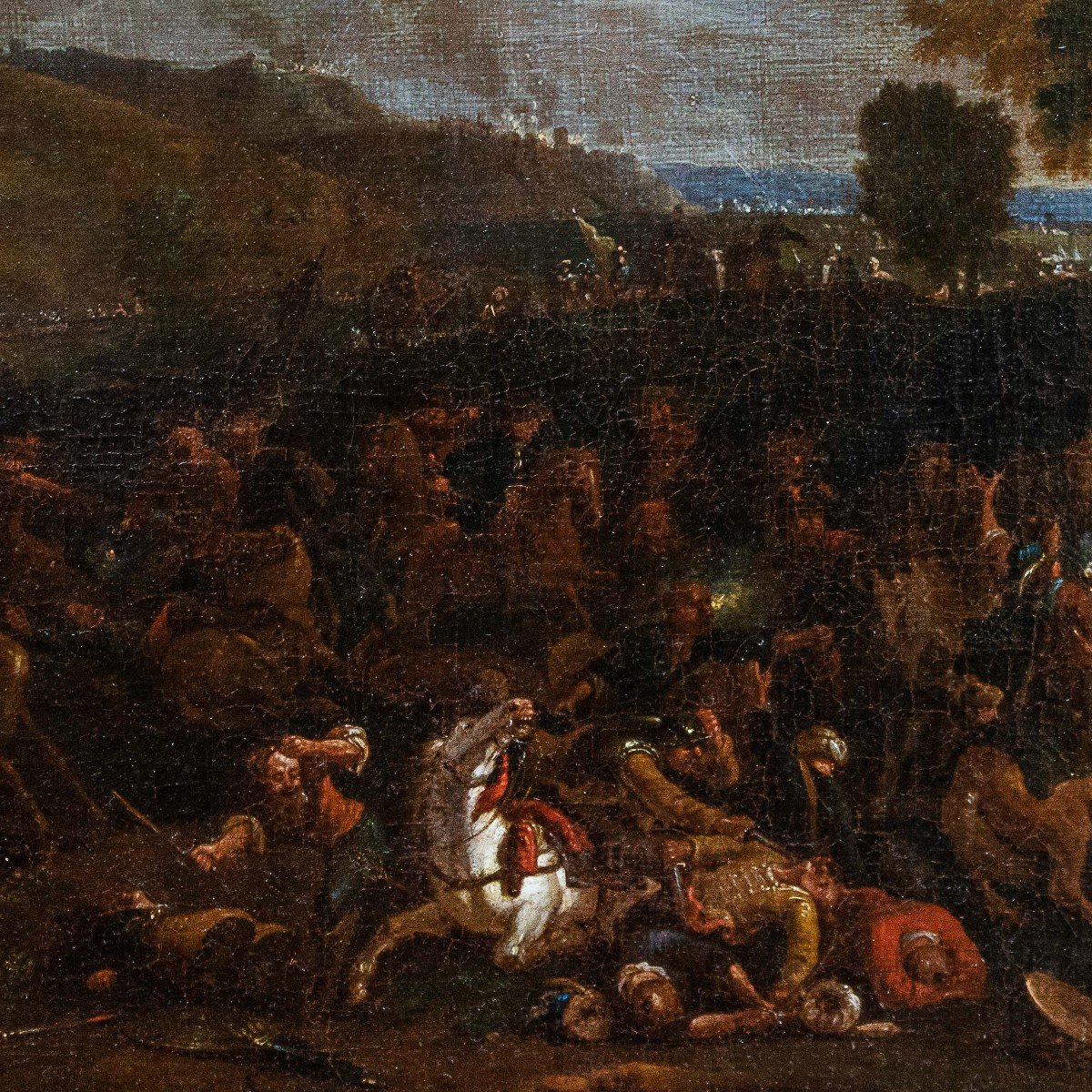 Attr. a Karel Breydel, detto il Cavaliere di Anversa (1678 - 1733), Battaglia con cavalieri -photo-3