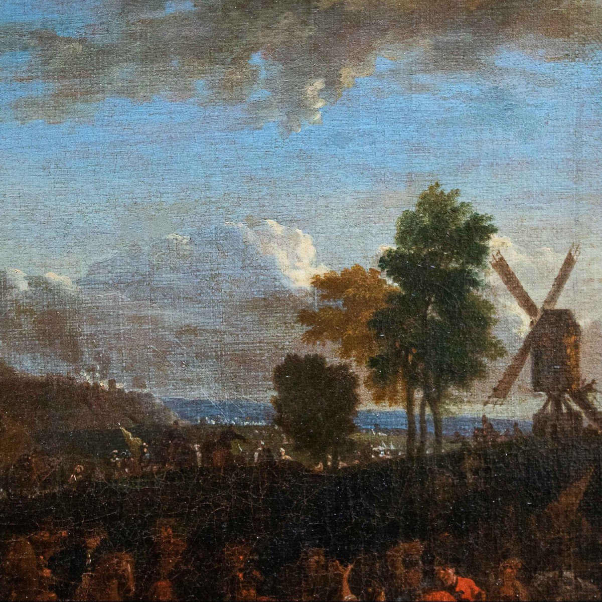 Attr. a Karel Breydel, detto il Cavaliere di Anversa (1678 - 1733), Battaglia con cavalieri -photo-1