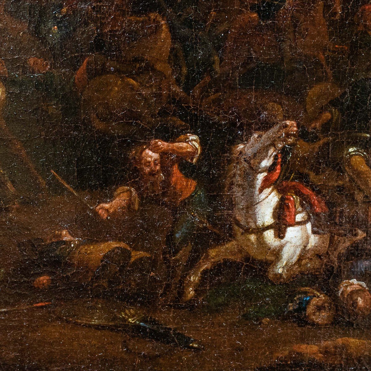 Attr. a Karel Breydel, detto il Cavaliere di Anversa (1678 - 1733), Battaglia con cavalieri -photo-5