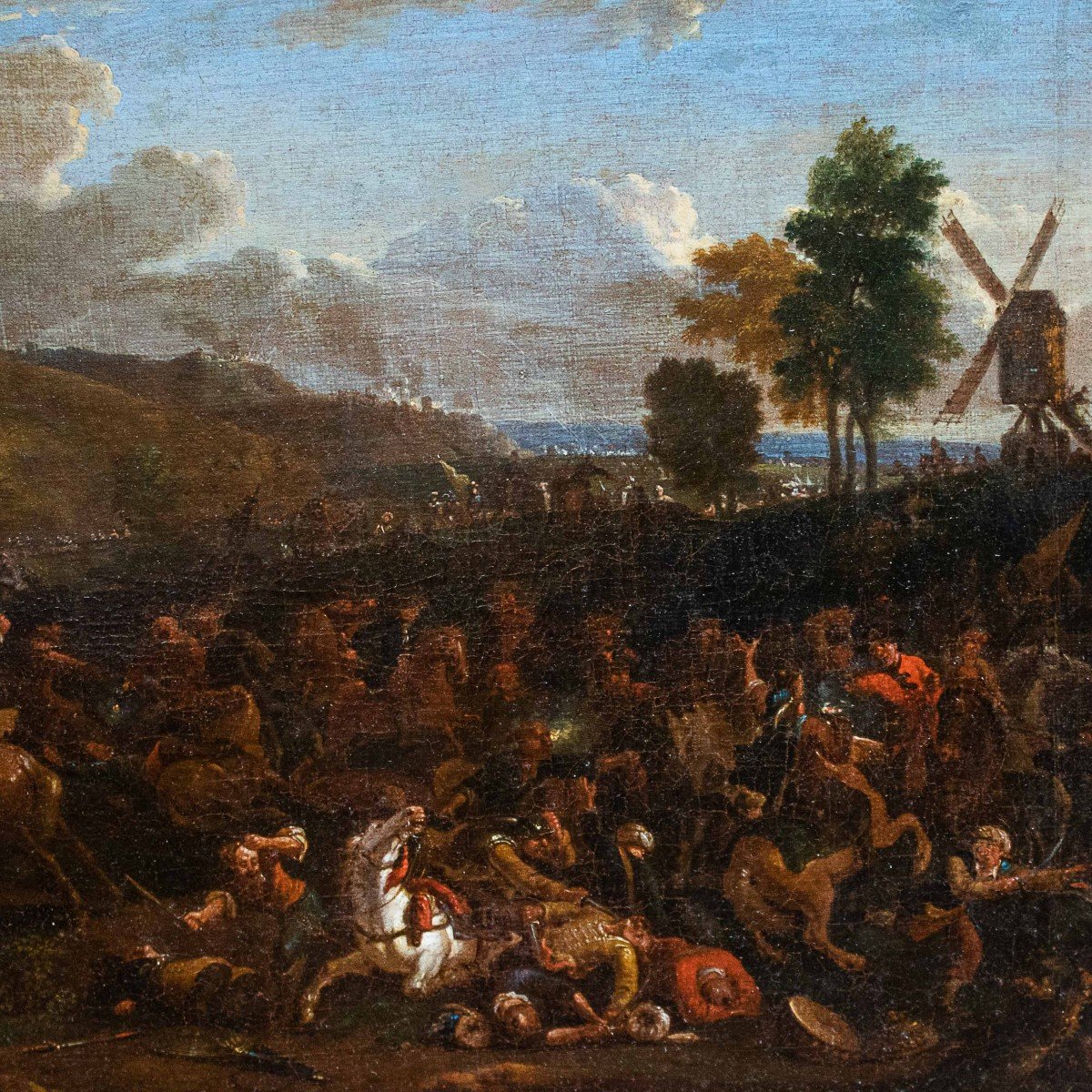 Attr. a Karel Breydel, detto il Cavaliere di Anversa (1678 - 1733), Battaglia con cavalieri -photo-7
