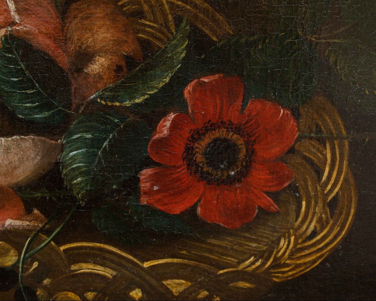 XVIII secolo, Scuola francese, Natura morta con fiori-photo-2