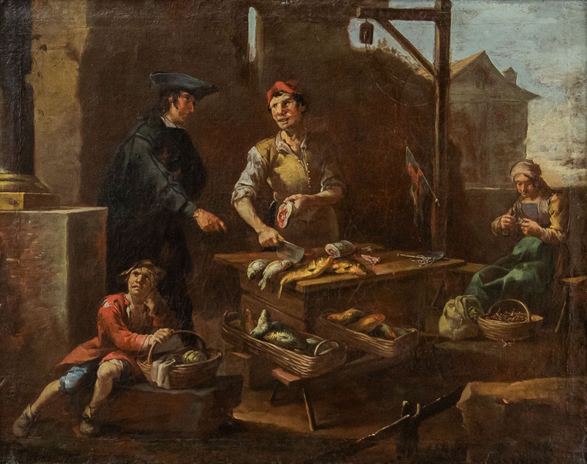 Giacomo Francesco Cipper, detto il Todeschini (Feldkirch, 1664 – Milano, 1736),Il pescivendolo-photo-2