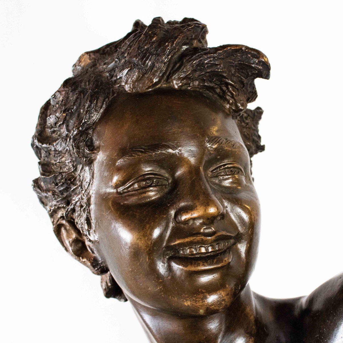 Giovanni De Martino (1870 – 1935), Bambino con anfora e granchio-photo-4