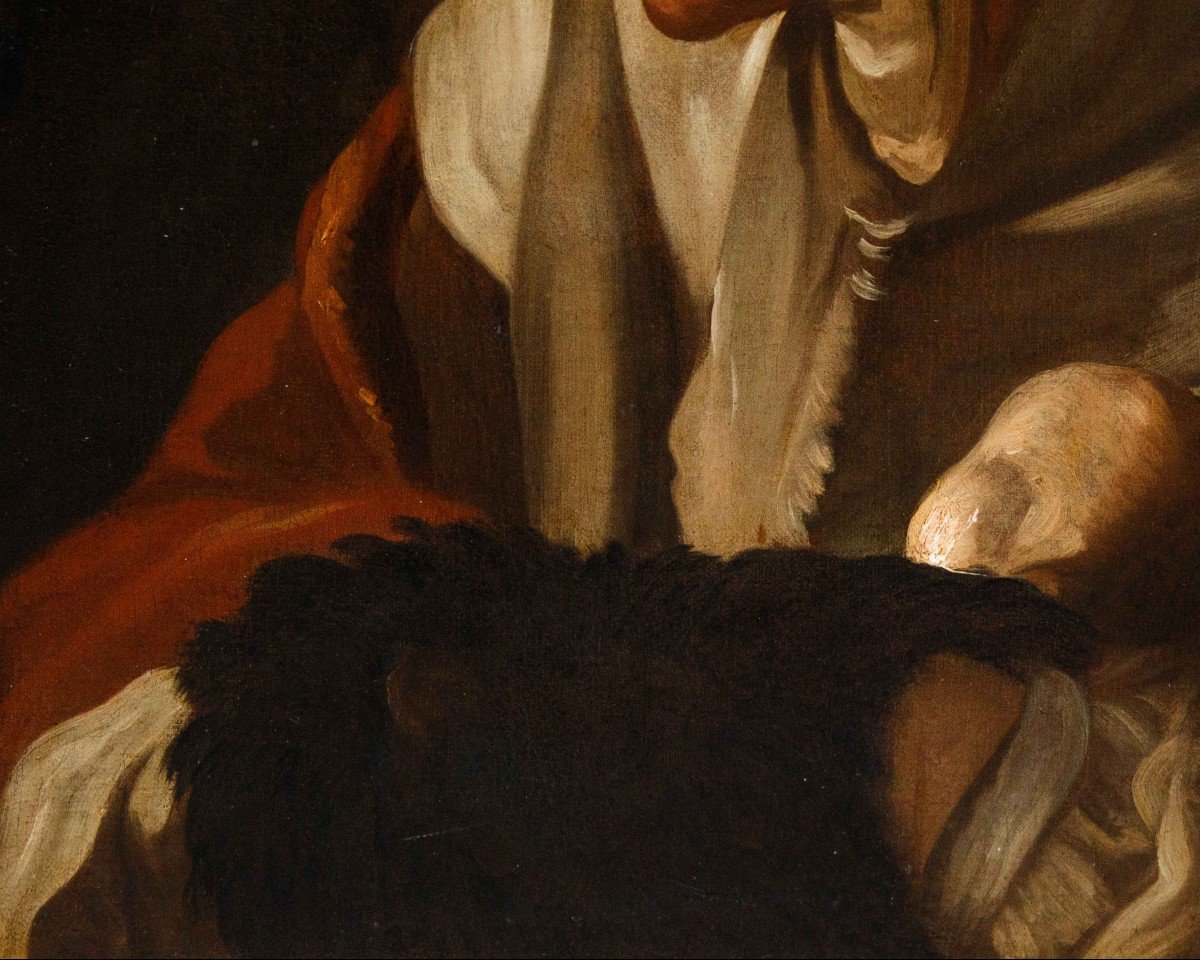 Antonio Cifrondi (1665-1730), Donna con scaldino-photo-3