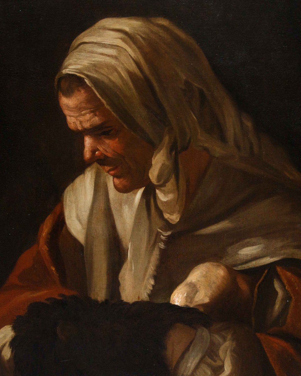 Antonio Cifrondi (1665-1730), Donna con scaldino