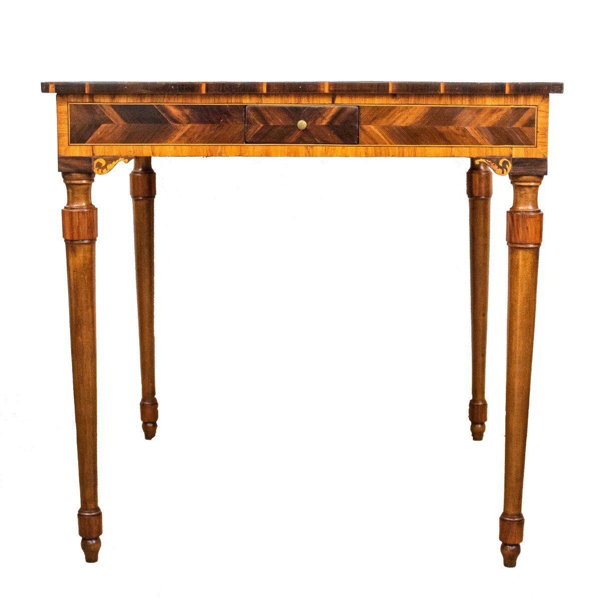 Early 19th century, school of Giuseppe Maggiolini (1738 - 1814), Inlaid coffee table-photo-2