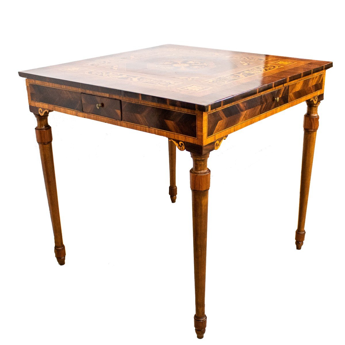 Early 19th century, school of Giuseppe Maggiolini (1738 - 1814), Inlaid coffee table-photo-3