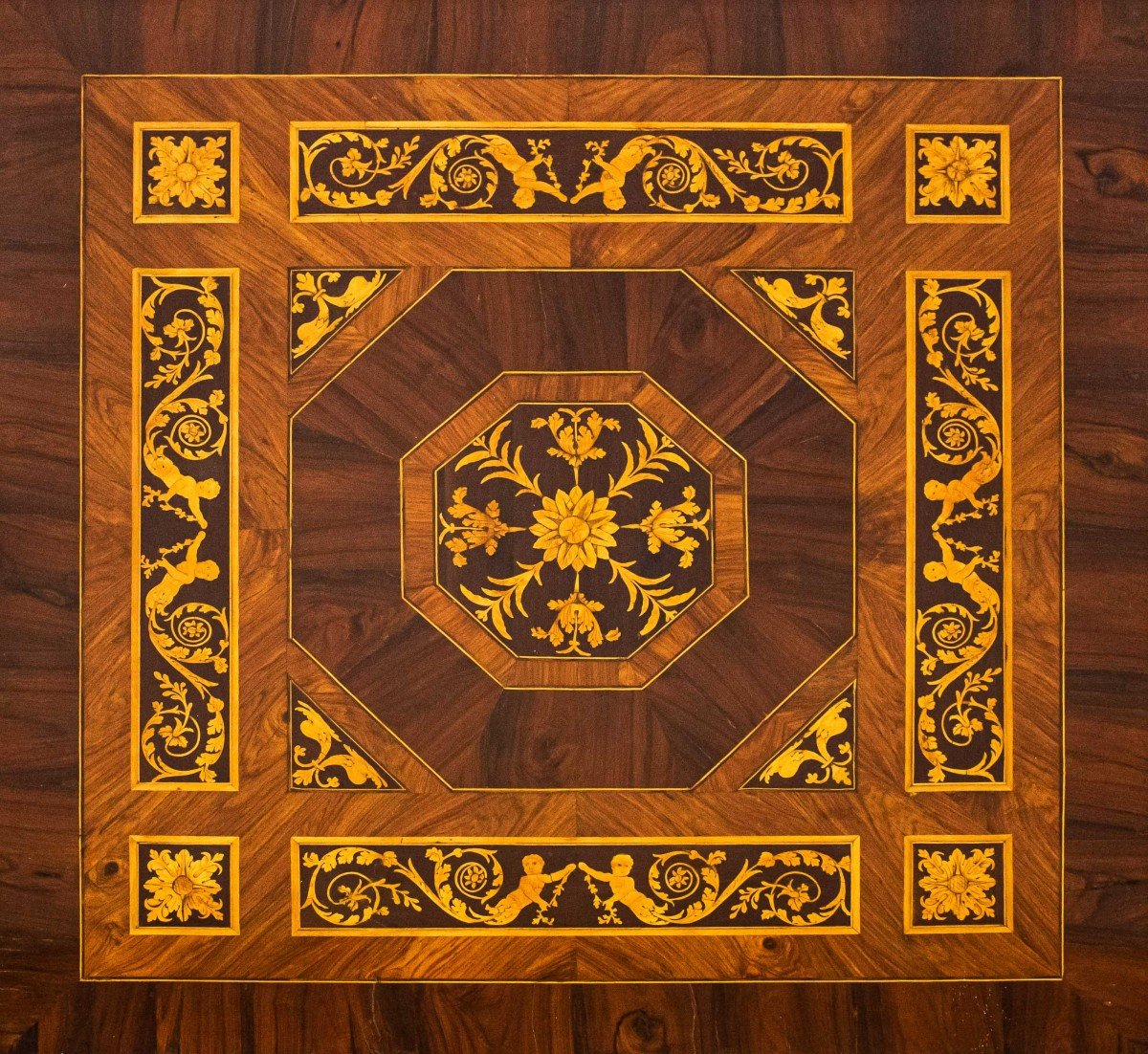 Early 19th century, school of Giuseppe Maggiolini (1738 - 1814), Inlaid coffee table-photo-1