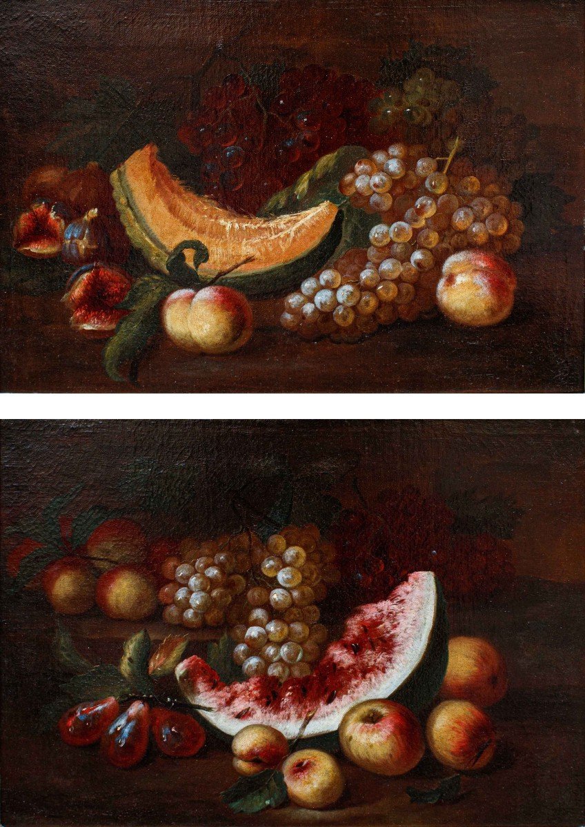 XVII secolo, Scuola Romana, Nature morte con frutta-photo-2