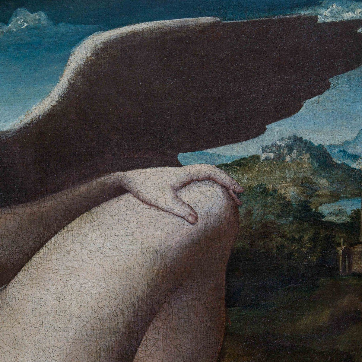 Pittore manierista, XVI secolo, Leda e il cigno-photo-5