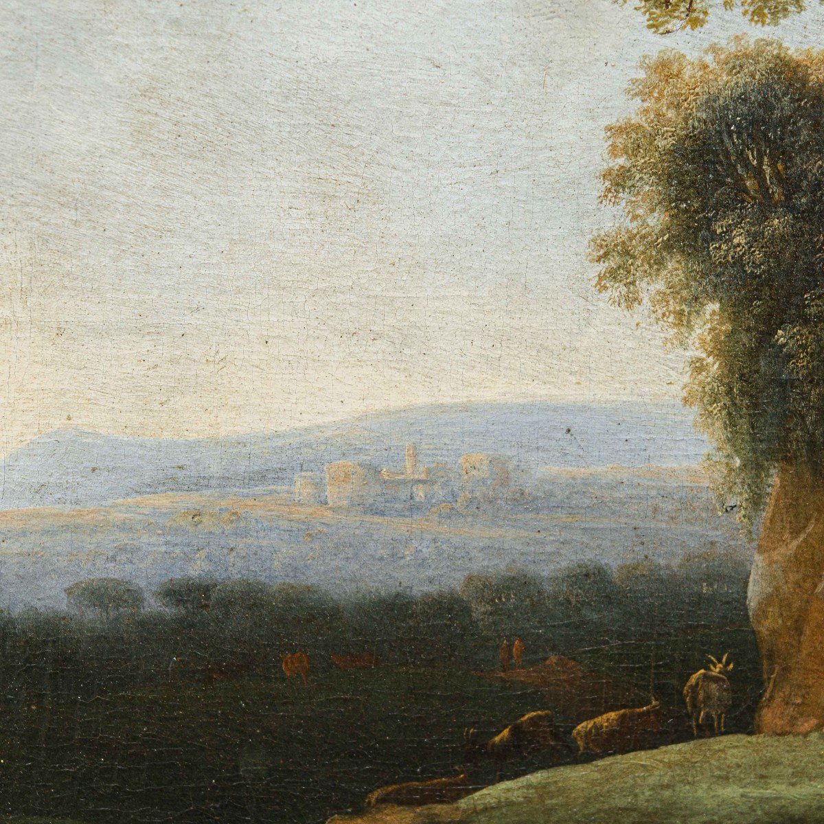 Jan Miel (1599 - 1663), Paesaggio della campagna romana con maniscalco-photo-4