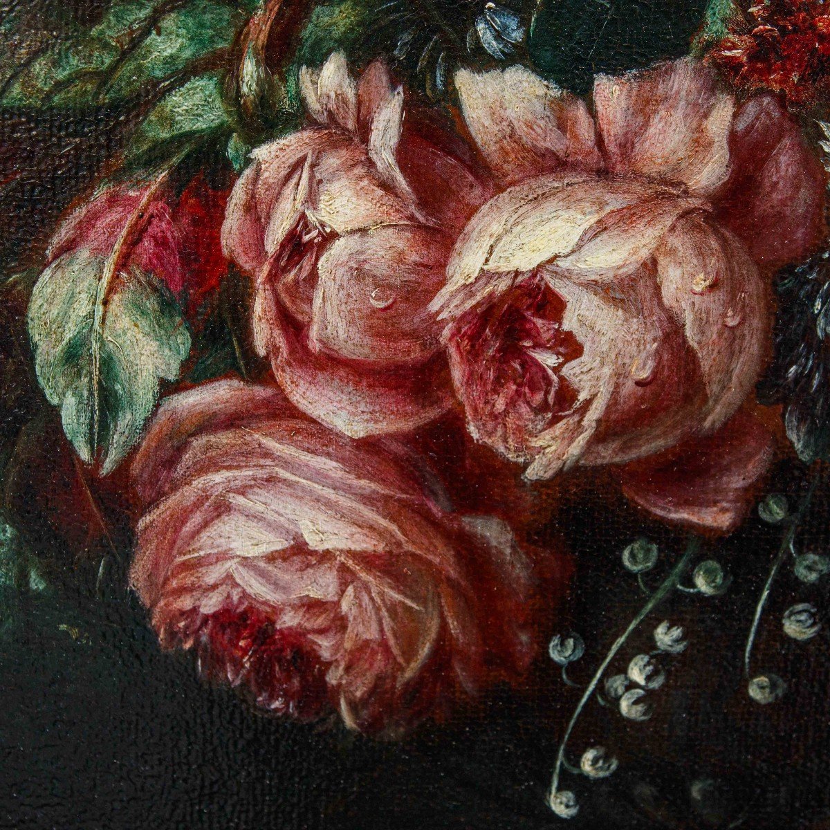 Ezaias Terwesten detto Paradiso (1651-1724 o 1729), Natura morta con vaso di fior-photo-4
