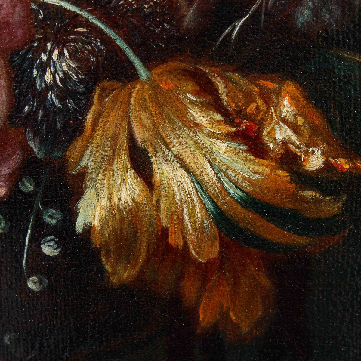 Ezaias Terwesten detto Paradiso (1651-1724 o 1729), Natura morta con vaso di fior-photo-1