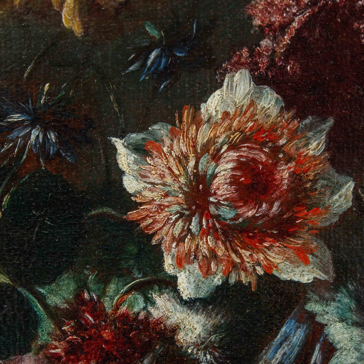 Ezaias Terwesten detto Paradiso (1651-1724 o 1729), Natura morta con vaso di fior-photo-2