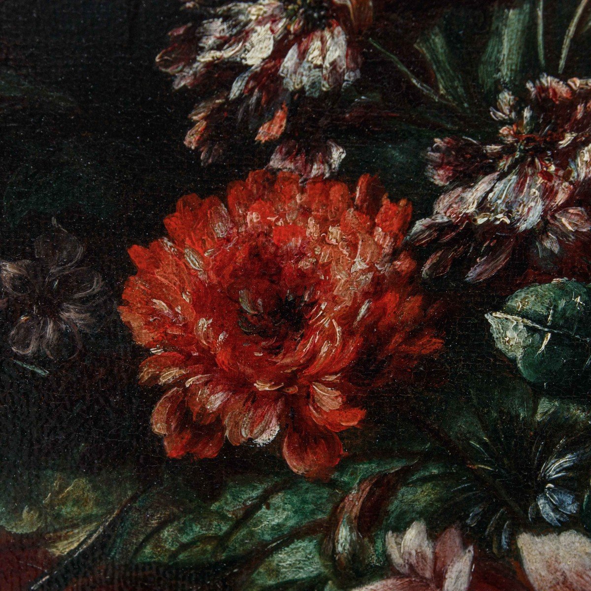 Ezaias Terwesten detto Paradiso (1651-1724 o 1729), Natura morta con vaso di fior-photo-3