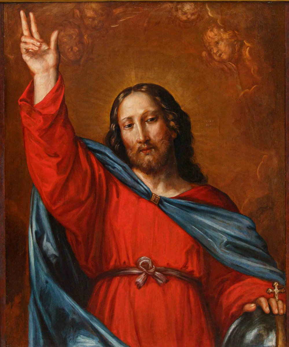 Scuola centro italiana, XVIII secolo, Cristo benedicente-photo-8