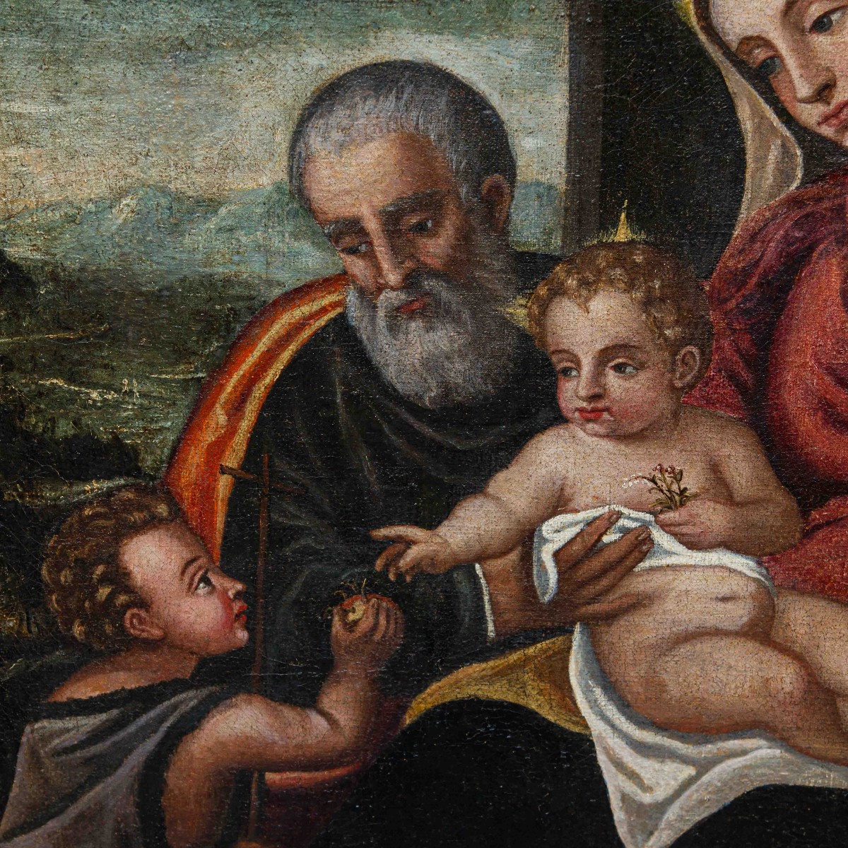 Bottega di Polidoro de Renzi detto Polidoro da Lanciano (1515 ca –  1565), Sacra Famiglia -photo-2