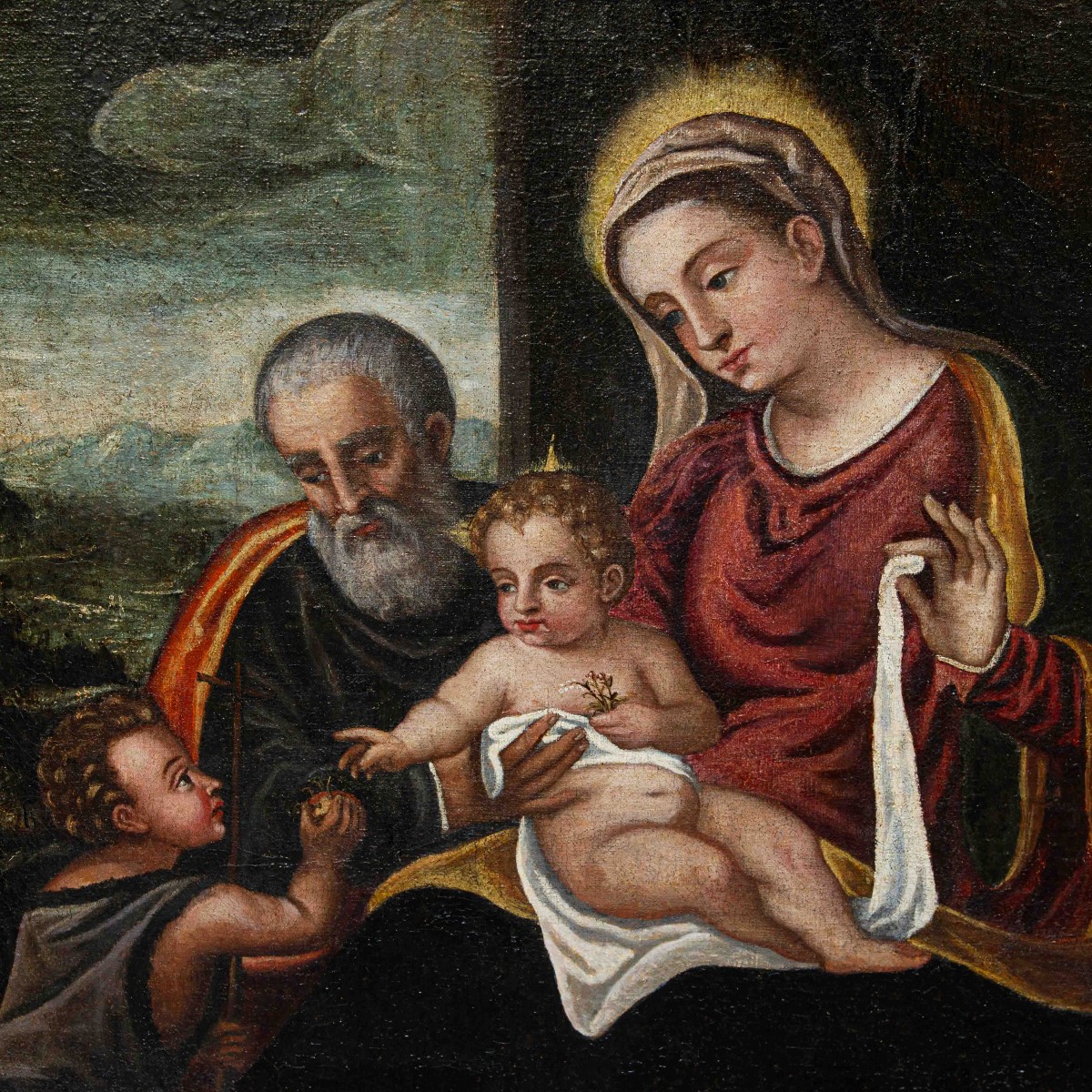 Bottega di Polidoro de Renzi detto Polidoro da Lanciano (1515 ca –  1565), Sacra Famiglia -photo-4