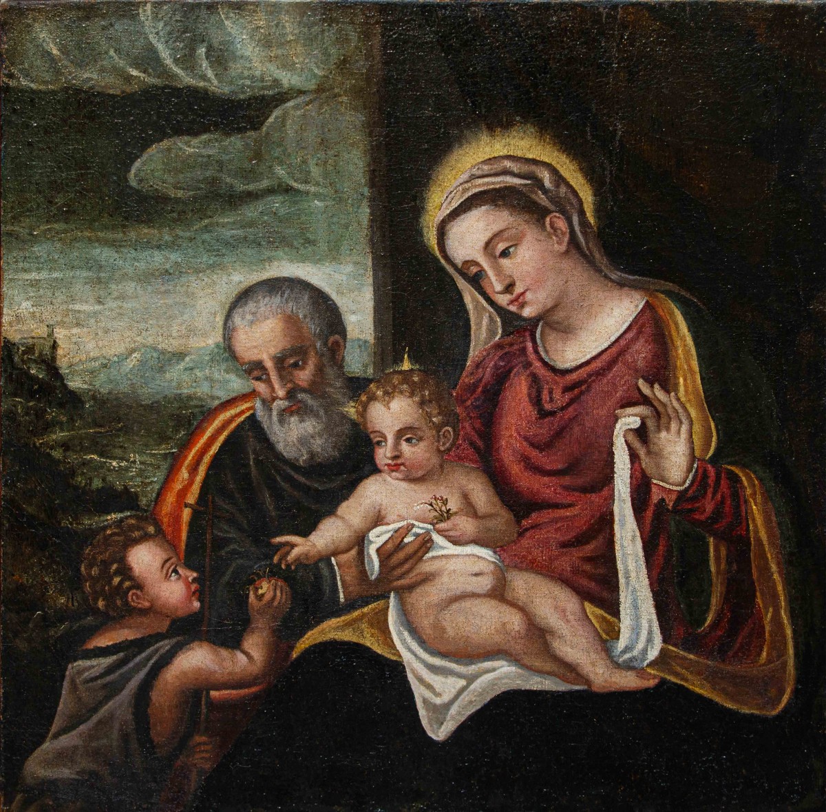 Bottega di Polidoro de Renzi detto Polidoro da Lanciano (1515 ca –  1565), Sacra Famiglia 