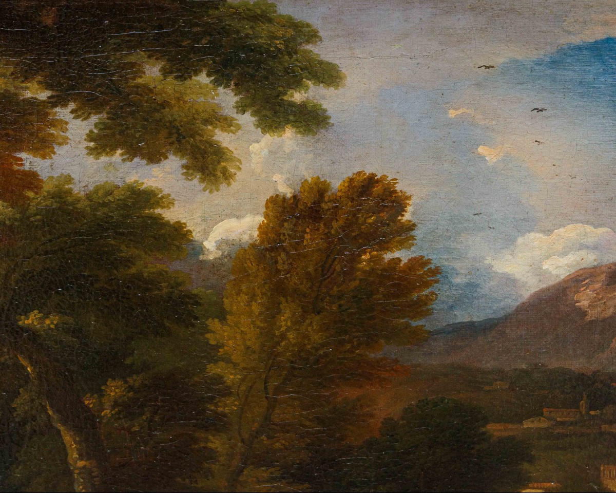 Carlo Antonio Tavella (Milano, 1668 – Genova, 1738), Paesaggio arcadico con pastori e gregge-photo-5