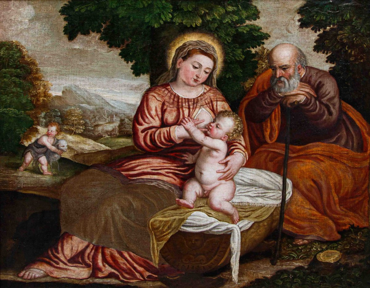 Polidoro de Renzi detto Polidoro da Lanciano (Lanciano, 1515 - Venezia, 1565), Sacra Famiglia-photo-6