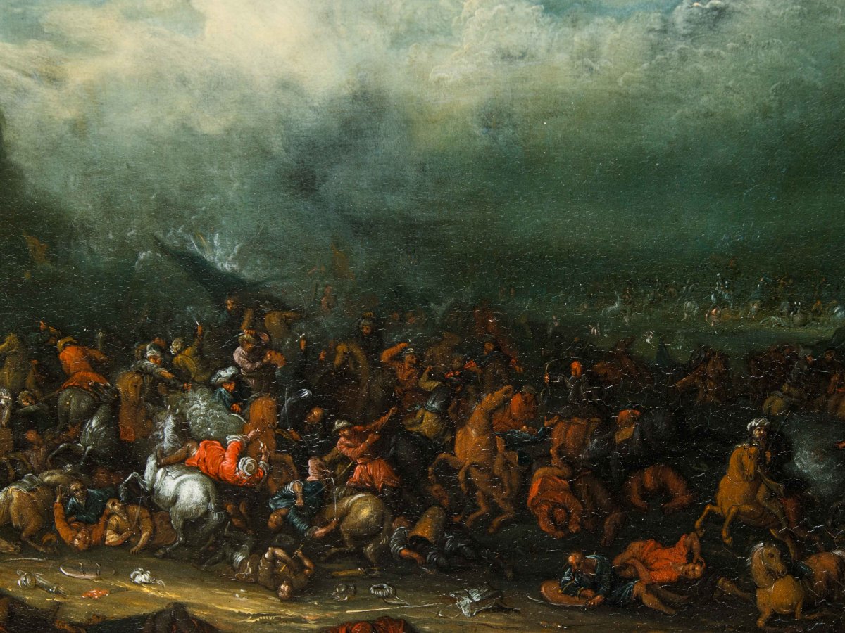 Karl Breydel, detto Il cavaliere di Anversa (Anversa, 1678-1733), Scena di battaglia -photo-3