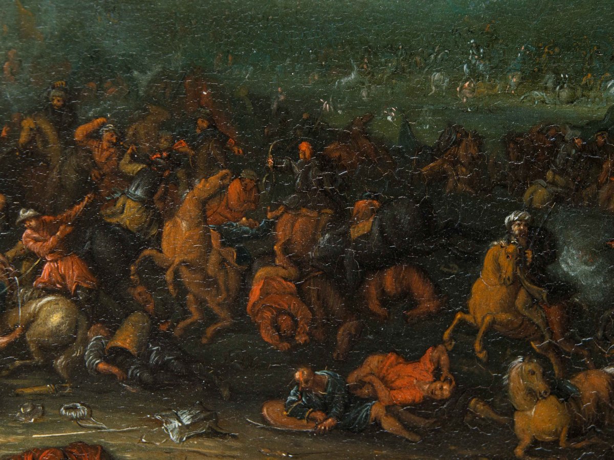 Karl Breydel, detto Il cavaliere di Anversa (Anversa, 1678-1733), Scena di battaglia -photo-4