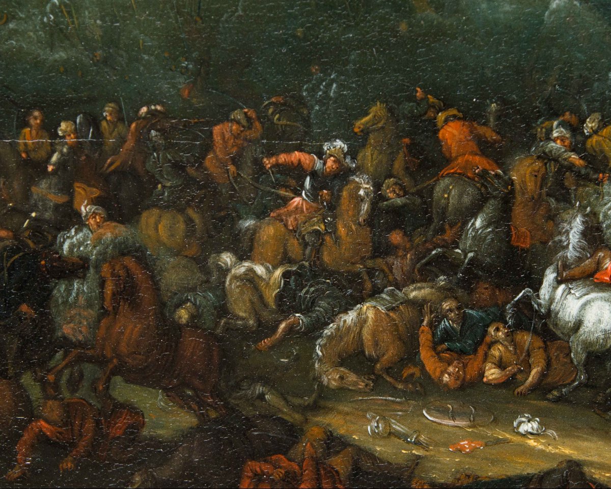 Karl Breydel, detto Il cavaliere di Anversa (Anversa, 1678-1733), Scena di battaglia -photo-1