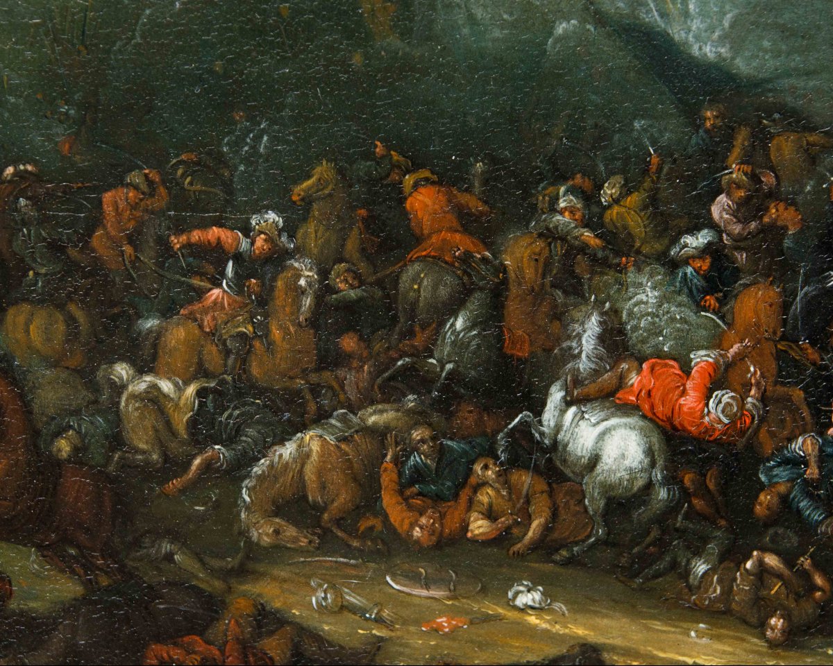 Karl Breydel, detto Il cavaliere di Anversa (Anversa, 1678-1733), Scena di battaglia -photo-4
